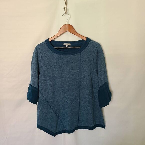 Habitat Clothes Teal‎ Asymmetrical Pullover Top sz Medium - Picture 2 of 7